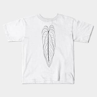 Anthurium Warocqueanum Black Kids T-Shirt